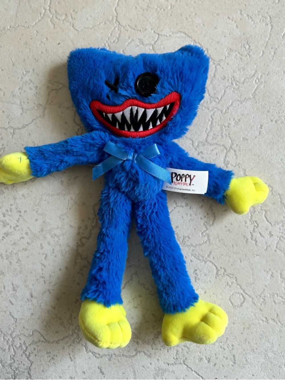 Poppy Playtime Scary Huggy Wuggy Blue Plush 10" Stuffed Toy Doll Game Mascot